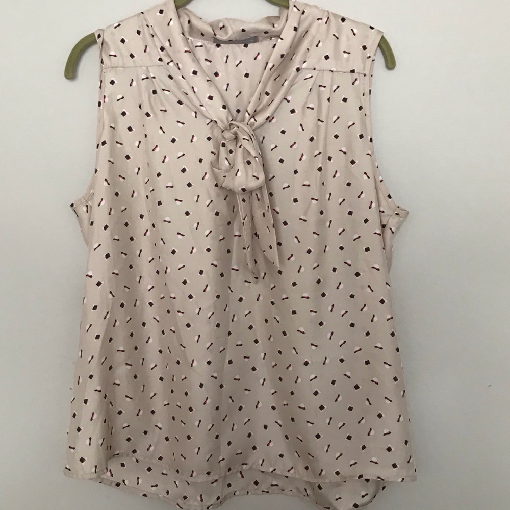 Nordstrom Olivia Moon sleeveless blouse.